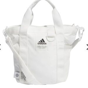 adidas Badge of Sport Mini Tote Crossbody Bag, White